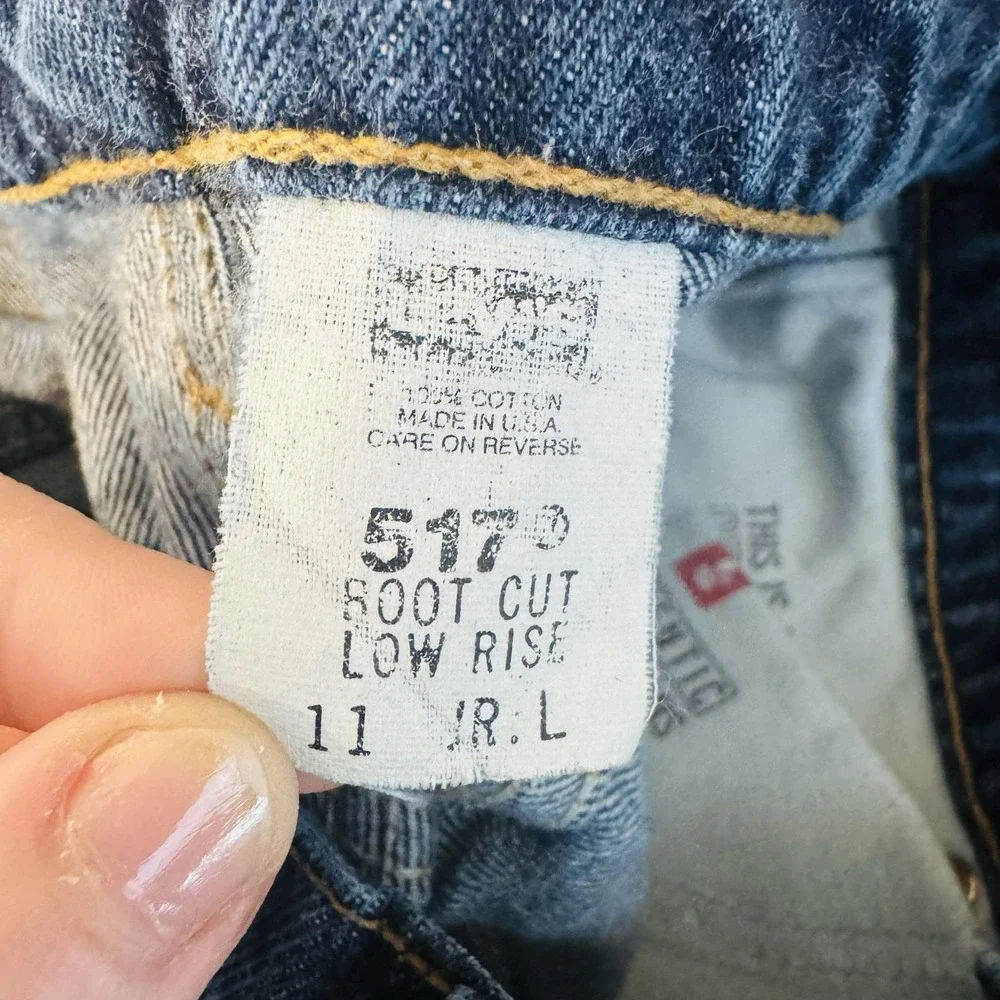 Vintage Levis 517 Jeans Teens 30x33 Blue Denim Regular Fit Bootcut USA Red Tab